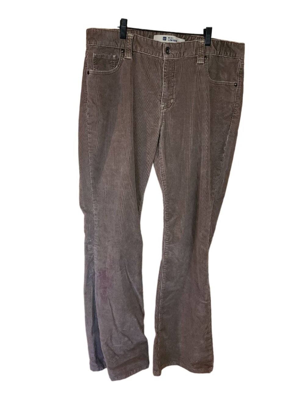 Gap Womens Curvy Low Rise Corduroy Pants Brown Size 16R